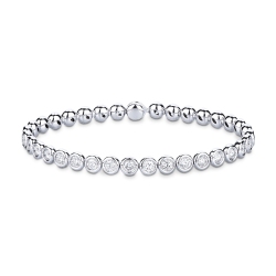 Pulsera Tennis en Oro Blanco 18k con diamantes