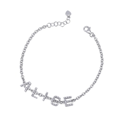Pulsera con nombre ALICE de oro y diamantes
