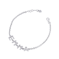 Pulsera personalizada con nombre EMMA en diamantes
