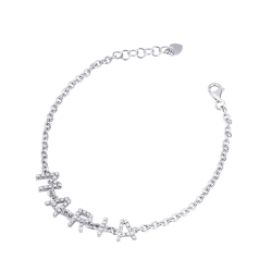 Pulsera con nombre MARIA en oro blanco y diamantes