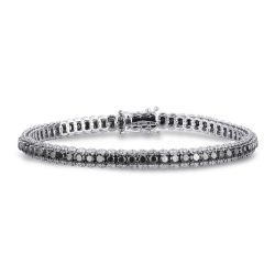 Pulsera Rivière Brillantes Negros y blancos