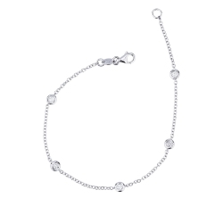 Pulsera en oro blanco de 18k con diamantes