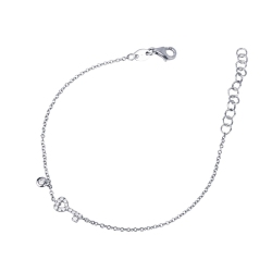 Pulsera con llave oro blanco 18 quilates con diamantes