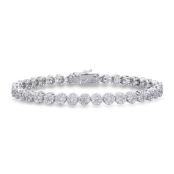 Pulsera Illusion en oro blanco 750 con diamantes