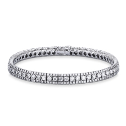 Pulsera oro blanco de 18k con diamantes