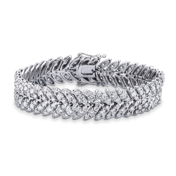 Pulsera de oro blanco de 18 quilates y diamantes