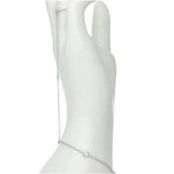 Pulsera de mano en oro blanco de 18k con diamantes  2