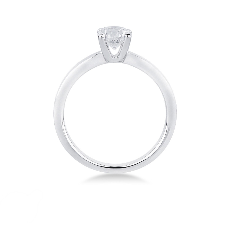 Anillo solitario lineal 4 garras diamante 0.70 ct