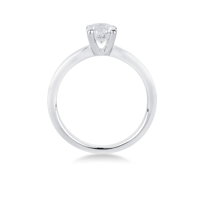Anillo solitario lineal 4 garras diamante 0.70 ct