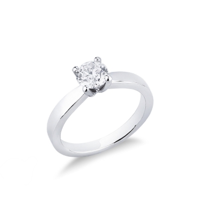 Anillo solitario lineal 4 garras diamante 0.70 ct