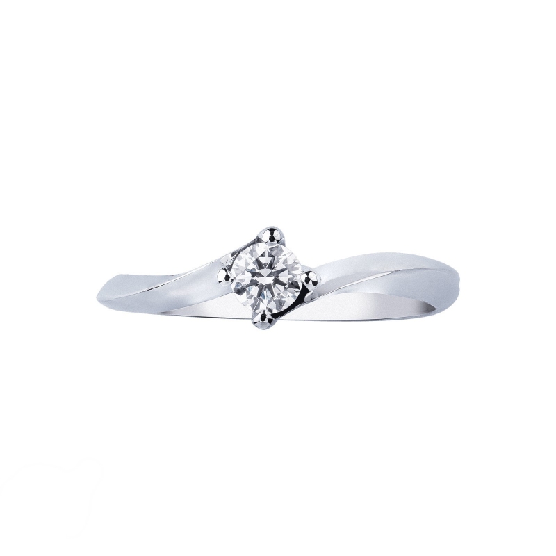 Solitario de compromiso con diamante talla brillante 0,25 quilates Solitario de compromiso con diamante talla brillante 0,25 quilates