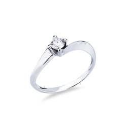 Solitario de compromiso con diamante talla brillante 0,25 quilates