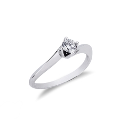 Solitario en oro blanco con diamante 0,30 quilates