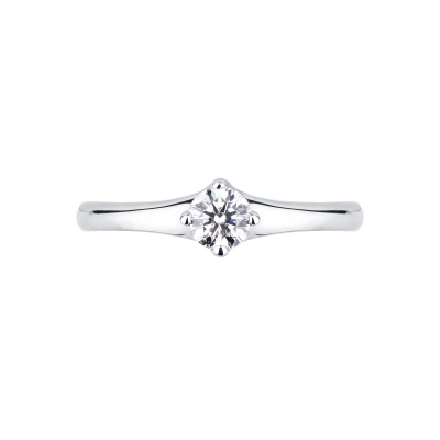 Anillo solitario diamante 0,30 quilates oro blanco 18 kilates 
