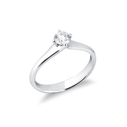 Anillo de compromiso con diamante 0,40 quilates en oro blanco 18 kilates