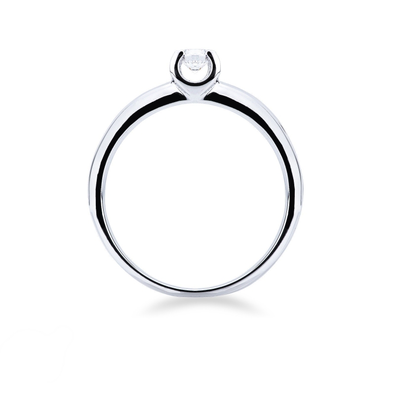 Sortija oro blanco 18 kilates engastado en 4 garras y diamante 0,15 ct quilates  Sortija oro blanco 18 kilates engastado en 4 garras y diamante 0,15 ct quilates