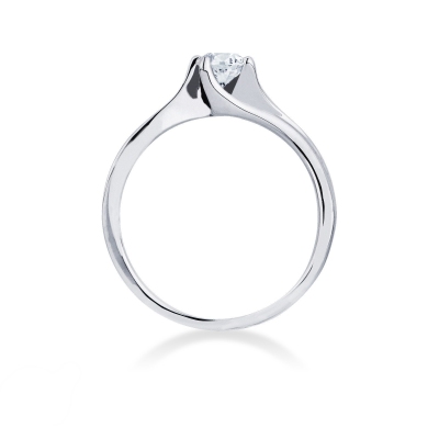 Anillo de compromiso oro blanco con un diamante 0,40 ct