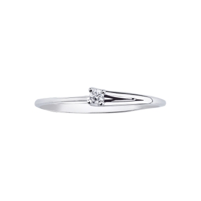 Solitario en oro blanco 18 quilates con diamante 0,04 ct