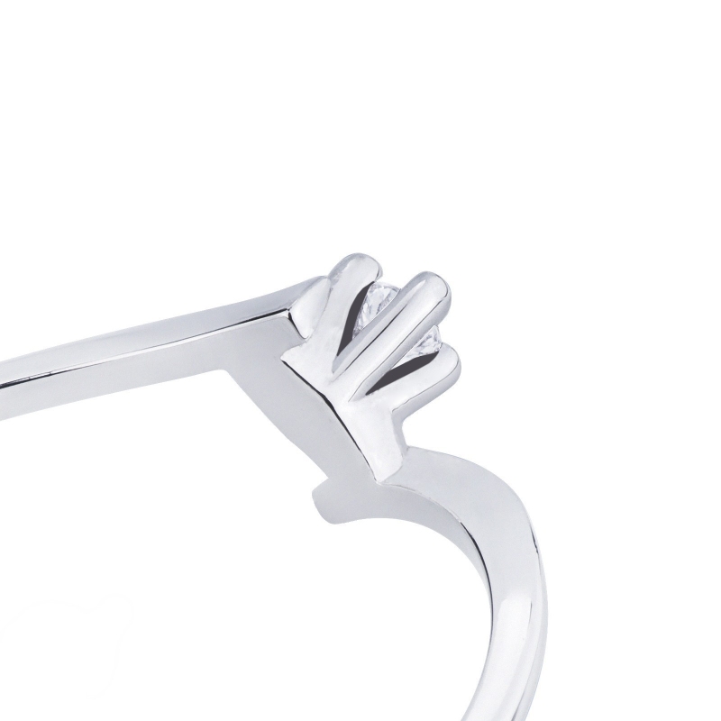 Anillo Solitaire en Oro Blanco 18k con Diamante 0.04 ct Anillo Solitaire en Oro Blanco 18k con Diamante 0.04 ct