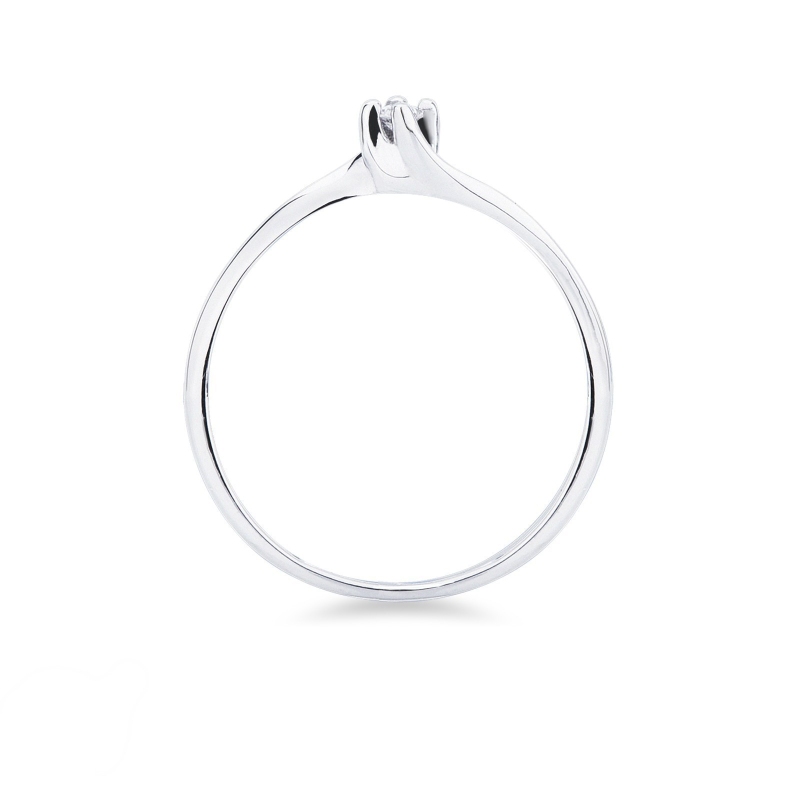 Anillo solitario en oro 18 quilates con diamante brillante 0,04 ct Anillo solitario en oro 18 quilates con diamante brillante 0,04 ct