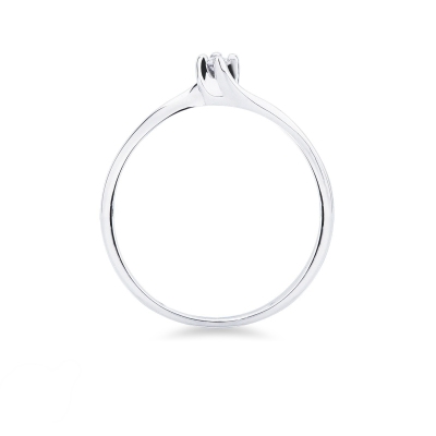Anillo solitario en oro 18 quilates con diamante brillante 0,04 ct
