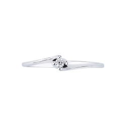 Anillo solitario en oro 18 quilates con diamante brillante 0,04 ct 2