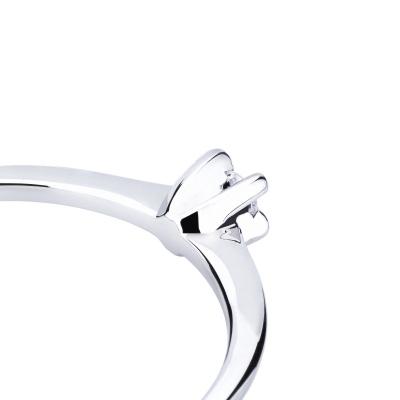 Anillo solitario oro 18 quilates con diamante 0,04 ct 