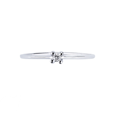 Anillo solitario oro 18 quilates con diamante 0,04 ct 