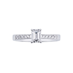 Anillo con diamante corte corazón 0,70 ct GIA en oro blanco 18k 2