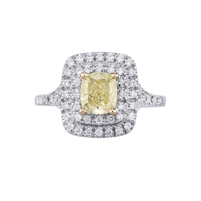 Anillo Diamante Fancy Yellow Natural GIA 1.16CT oro 18k
