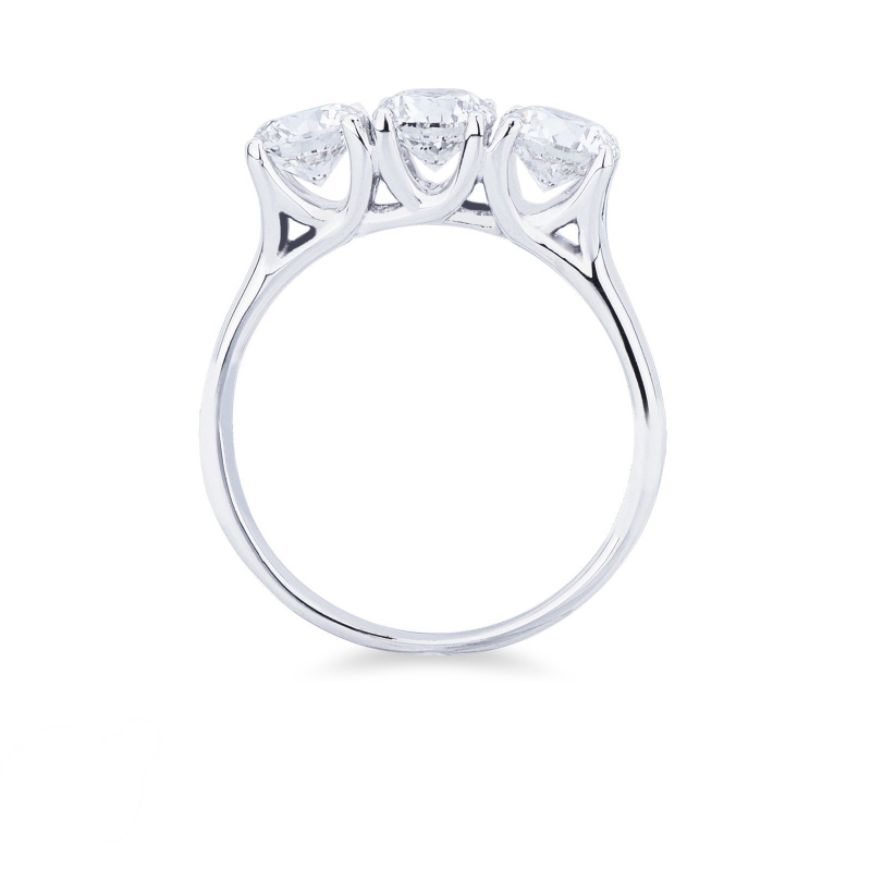Anillo Trilogy en oro blanco 18k con diamantes 1,70 ct