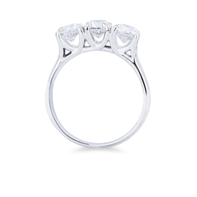 Anillo Trilogy en oro blanco 18k con diamantes 1,70 ct