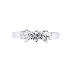 Anillo trilogy en oro blanco 18k con diamantes 0.80 ct 2