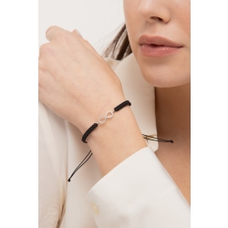 Pulsera infinito en oro blanco 18k con diamantes  2