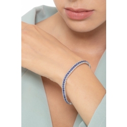 Pulsera tenis hombre mujer zafiros y diamantes 2