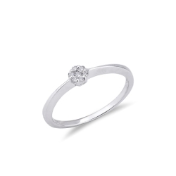 Anillo pavé oro blanco 18k con diamantes