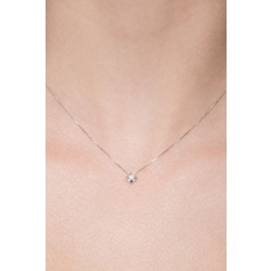 Colgante brillante solitario de 4 garras con diamante  0,04 quilates  2