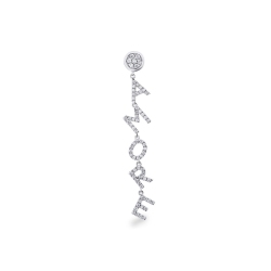 Pendentif personnalisé AMORE or blanc diamants