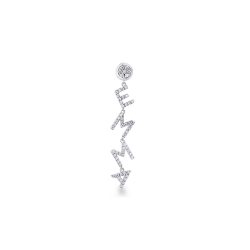 Colgante con nombre EMMA oro blanco y diamantes