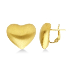 Pendientes de oro amarillo 18K en forma de corazón