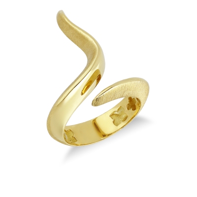 Anillo serpiente en oro amarillo 18K