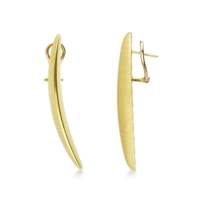 Pendientes satinados en oro amarillo 18k