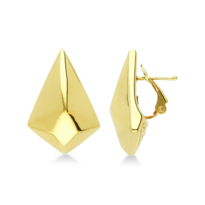 Pendientes geométricos en oro amarillo 18K