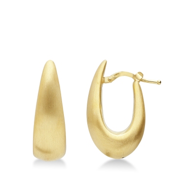 Pendientes semicirculares de oro amarillo 18k 