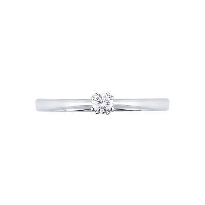 Solitario Compromiso Oro Blanco 18K Diamante 0,10 ct
