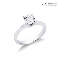 Anillo mujer solitario lineal con diamante 1 carato