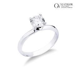 Anillo solitario en oro 18 quilates con diamante