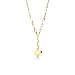Collar de oro amarillo 18K con colgante de corazón