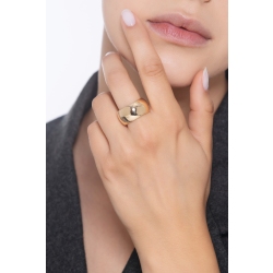 Anillo ancho brillante en oro amarillo 18k 2