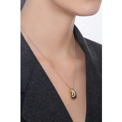 Cadena de oro amarillo 18k colgante en forma de gota 2